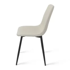 Harrison+Bingo 5-Piece Round-Shaped Wood Grain Dining Table Set With 4 Upholstered Chairs Black Legs-Maison Boucle -Home Style Deals Store GUEST 00d0bc17 7e12 4600 87cd 95ea872346c6