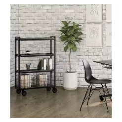 Cart System With Wheels 4 Tier Black - Atlantic -Home Style Deals Store GUEST 00ff47da 4bb5 4c29 b4cb 58c9ac445448