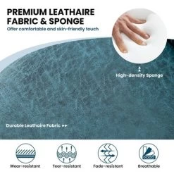 Costway Set Of 2 Swivel Accent Chair Modern Leathaire Armchairs W/ Beech Wood Legs GreyBlueBrown -Home Style Deals Store GUEST 01cb9560 aa58 48e6 8e25 0e5c8ce57b5f