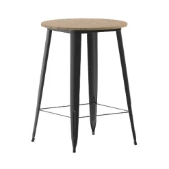 Emma And Oliver Indoor/Outdoor Bar Top Table, 30" Round All Weather Poly Resin Top With Steel Base -Home Style Deals Store GUEST 029e9fd4 3259 47c1 bb9a eeb3a2810eb9