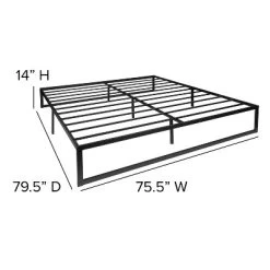 Emma And Oliver 14 Inch Twin Metal Platform Bed Frame/Steel Slat Support/No Box Spring Needed -Home Style Deals Store GUEST 02edbcd7 2dc8 4c93 8c34 07016c987d19