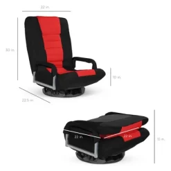 Best Choice Products 360-Degree Swivel Gaming Floor Chair W/ Armrest Handles, Foldable Adjustable Back -Home Style Deals Store GUEST 03977618 a8b7 481e adde 2cf142a013d0