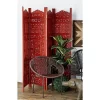 Traditional Wood Room Divider Screen Red - Olivia & May