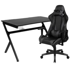Flash Furniture Gaming Desk And Reclining Gaming Chair Set With Cup Holder, Headphone Hook & 2 Wire Management Holes -Home Style Deals Store GUEST 04820f29 f7a1 4fa5 abc5 4abb677a239e