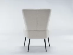 Tufted Back Teddy Fabric Slipper Chair Accent Chair-ModernLuxe -Home Style Deals Store GUEST 055a7a47 dc4d 4927 a7dc 82a5605a6cc4