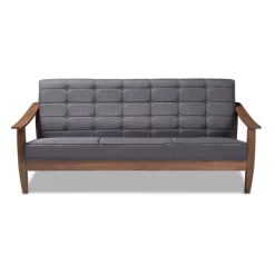 Larsen Wood Sofa Gray - Baxton Studio -Home Style Deals Store GUEST 05e4d470 abe0 430a 9f89 025e75565382