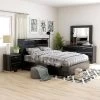 5pc Shorehaven Bedroom Set With 2 Nightstands Black/Chrome - MiBasics