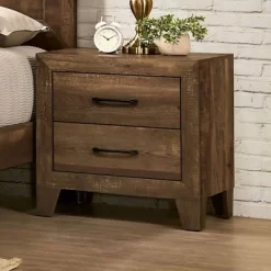 3pc Queen Quail Bedroom Set With 2 Nightstands Rustic Light Walnut - HOMES: Inside + Out -Home Style Deals Store GUEST 06f0710e f6ec 407e 9b0b b27f8933d1e6