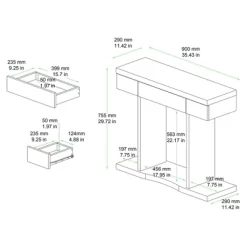 Otis Wood 3 Drawer Console Table Oak Brown - Baxton Studio -Home Style Deals Store GUEST 087f4d99 cf8f 4eb6 ad96 7b1d80236aac