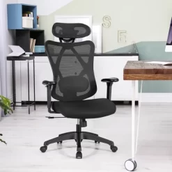 Costway Ergonomic High Back Mesh Office Chair W/ Adjustable Lumbar Support