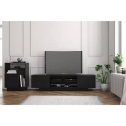Galleri TV Stand For TVs Up To 80" Black - Nexera -Home Style Deals Store GUEST 09e10ad9 5e97 45db b6cd aa3af6471056