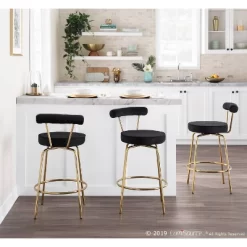Set Of 2 Rhonda Glam Counter Height Barstools - LumiSource -Home Style Deals Store GUEST 0a03ed98 aaf6 4d4d 860d 83e2bee9615d