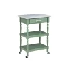 Carolina Kitchen Cart With Stainless Steel Top Green - Boraam