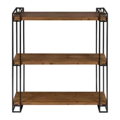30" X 26" Lintz Wood And Metal Floating Wall Shelves - Kate And Laurel All Things Decor -Home Style Deals Store GUEST 0b3d1ae5 e9b9 4e15 9277 6283cda4ee39