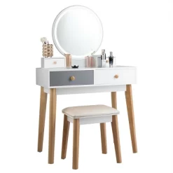Costway Vanity Table 3 Color Lighting Modes MakeUp Stool Jewelry -Home Style Deals Store GUEST 0b934295 8230 4619 b644 8bfc0cc6d66a