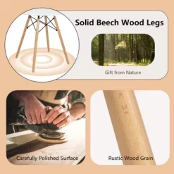 Costway Dining Table Round White Modern Dining Table 31.5'' W/Solid Wooden Leg For Kitchen -Home Style Deals Store GUEST 0c330037 03ec 4ad1 89de 6d3b331ab244