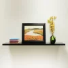 48" Slim Floating Shelf Wall Mounted Hidden Brackets Black - Inplace