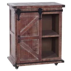 Graham Cart Cabinet Natural/Black - Stylecraft