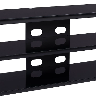 Travers Open Shelves TV Stand For TVs Up To 82" Black - CorLiving 4 Travers Open Shelves TV Stand For TVs Up To 82" Black - CorLiving - Image 4