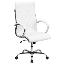 Flash Furniture High Back Designer Quilted LeatherSoft Executive Swivel Office Chair With Chrome Base And Arms -Home Style Deals Store GUEST 0edfe08e 2135 405a 90cc 9d534d56bacb