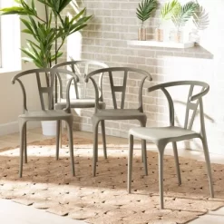 4pc Warner Plastic Dining Chair Set - Baxton Studio 14 4pc Warner Plastic Dining Chair Set - Baxton Studio -Home Style Deals Store GUEST 101b204b 62ce 4773 8909 ac207404f342