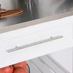 HOMCOM Kitchen Island With Stainless Steel Top, Traditional Kitchen Island With Storage, 2-Tier Open Shelves, Drawers, White -Home Style Deals Store GUEST 10fe3709 199f 4bc5 b6a4 7a8903de6861