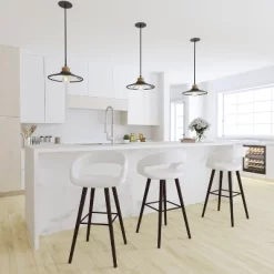 Merrick Lane Wood Ultramodern Bar Counter Stool With Upholstered Seat -Home Style Deals Store GUEST 11735ac2 109d 4e90 b04e f076187bf85e