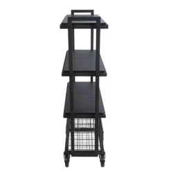 Cart System With Wheels 4 Tier Black - Atlantic -Home Style Deals Store GUEST 119e3ed3 774e 4726 95e0 ebabae1f0d57