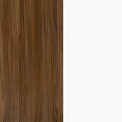 Liber - T 2 Reversible Desk Panels With 3 Drawer Filing Cabinet White/Walnut - Nexera 3 Liber - T 2 Reversible Desk Panels With 3 Drawer Filing Cabinet White/Walnut - Nexera - Image 3