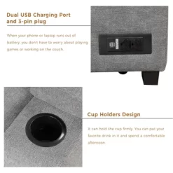 87.4" L Shape Sectional Sleeper Sofa Bed, 2 In 1 Pull Out Sofa Couch With Storage Ottoman, Cup Holder And USB Port-ModernLuxe -Home Style Deals Store GUEST 13c4bcec eb3f 428b aaf9 ae85aa71bc37