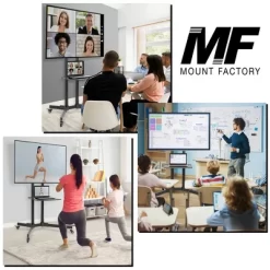 Mount Factory Rolling TV Stand Mobile TV Cart For 32-65 Inch Plasma Screen, LED, LCD, OLED, Curved TV's - Universal Mount With Wheels -Home Style Deals Store GUEST 1619489f 1364 4285 84d7 a604ddfa7ffc