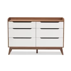 Brighton Mid-Century Modern Wood 6 Drawer Storage Dresser Brown - Baxton Studio -Home Style Deals Store GUEST 18077dbb 6898 4fb9 996d a25741dbf1a7