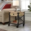 Steel River Side Table Distressed Brown - Sauder