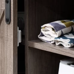 HOMCOM Farmhouse Buffet Cabinet, Kitchen Sideboard, Coffee Bar Cabinet With Sliding Barn Door And Adjustable Shelf For Living Room, Gray -Home Style Deals Store GUEST 19bd4ee4 defb 4b04 855a 95282fc8cc50