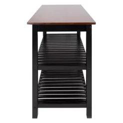 Casual Home Kitchen Island Bar Station With Hardwood Counter Top, Stainless Steel Towel Rack, 1 Large Drawer And Lower Storage