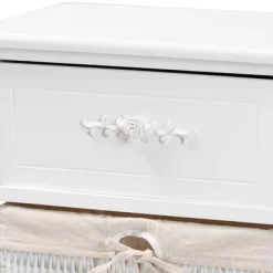 Madelia Wood 1 Drawer Storage Unit White - Baxton Studio -Home Style Deals Store GUEST 1c36512a e73a 4de0 81c0 9d806394a085