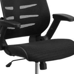 Emma And Oliver High Back Black Mesh Swivel Ergonomic Office Chair With Adjustable Flip-Up Arms -Home Style Deals Store GUEST 1ccefb27 b9d9 4cef 838b 158a83ebd414