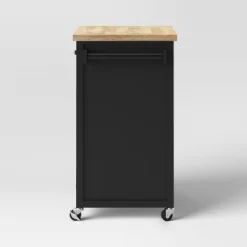 Windham Wood Top Kitchen Cart - Black - Threshold™ -Home Style Deals Store GUEST 1cdd1e03 5571 4873 a483 1e00574e2a6f