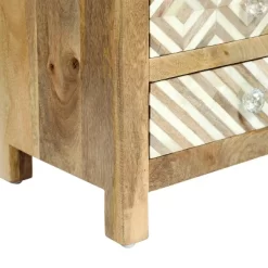 Sandia Handcrafted Boho 4 Drawer Mango Wood Nightstand Natural/White - Christopher Knight Home -Home Style Deals Store GUEST 1d6271e8 7409 48d2 b5ab bcb3ec1dba3f