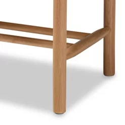 Saura Wood Hemp Accent Bench Oak Brown - Baxton Studio -Home Style Deals Store GUEST 1ea1966c a46c 41b6 8f24 550580605a8a