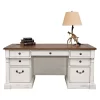 66" Durham Double Pedestal Executive Desk White - Martin Furniture