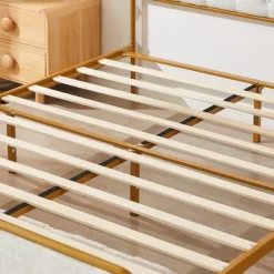 Classic Upholstered Platform Bed With Buckle Backrest, Metal Frame And Solid Wood Ribs-ModernLuxe -Home Style Deals Store GUEST 1eed3797 09ba 4bea 8a34 803df4151910