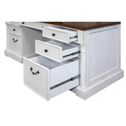 66" Durham Double Pedestal Executive Desk White - Martin Furniture -Home Style Deals Store GUEST 1f0ad137 1529 4f0d 9aa7 23c77f7a642f