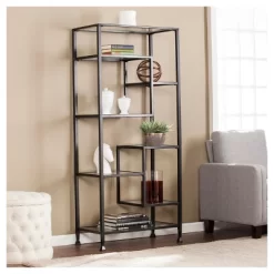 68" Jamel Bookcase Matte Black - Aiden Lane -Home Style Deals Store GUEST 1f293a4f 109a 4030 8adf 554ea4719c46