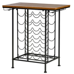 HOMCOM 24-Bottle Industrial Modern Wine Rack Table, Freestanding 6 Tier Wine Bottle Organizer With Glass Stemware Holder , Natural / Black 7 HOMCOM 24-Bottle Industrial Modern Wine Rack Table, Freestanding 6 Tier Wine Bottle Organizer With Glass Stemware Holder , Natural / Black -Home Style Deals Store GUEST 1f3f1847 1431 4d52 ae82 e932e5bf1056