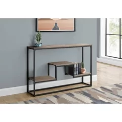 Multi Tier Wood Look Console Table - EveryRoom