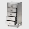 Carrel Metal 5 Drawer Accent Chest Silver - Baxton Studio