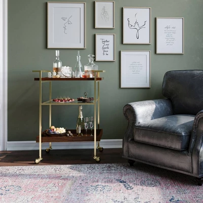 Moyer Bar Cart Cognac - WyndenHall 1 Moyer Bar Cart Cognac - WyndenHall