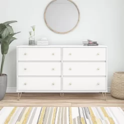 6 Drawer Finley Dresser White - Novogratz
