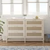 Latta 6 Drawer Dresser With Faux Rattan Ivory Oak - Room & Joy
